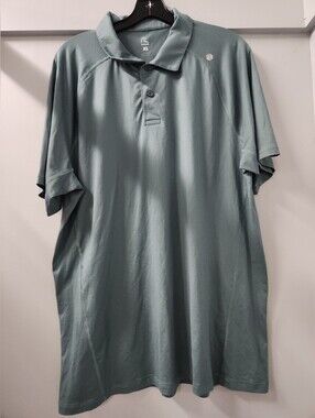 Rhoback Shirt Men XL Heather Green Blitz Tech Polo Performance Stretch Golf